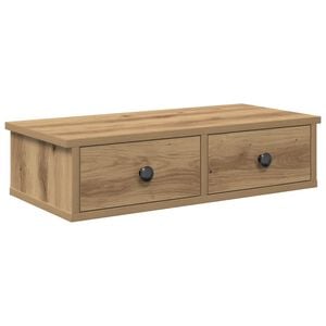 vidaXL &Eacute;tag&egrave;re murale avec tiroirs ch&ecirc;ne artisanal bois d'ing&eacute;nierie