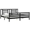 vidaXL Cadre de lit sans matelas noir 200x200 cm bois massif