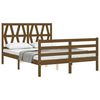 vidaXL Cadre de lit sans matelas marron miel 140x190 cm bois massif
