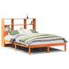vidaXL Lit biblioth&egrave;que sans matelas cire marron 150x200 cm pin massif