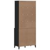 vidaXL Buffet VIKEN noir 80x40x190 cm bois massif de pin