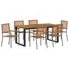 vidaXL Ensemble de salle &agrave; manger pour jardin 7 pcs Gris