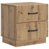 vidaXL Cabinet de chevet Ch&ecirc;ne artisanal 43 x 34,5 x 44,5 cm