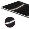 vidaXL Auvent automatique capteur de vent et LED 300x250 cm Anthracite