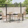 vidaXL Ensemble de salle &agrave; manger pour jardin 5 pcs Beige polyrotin