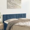 vidaXL T&ecirc;tes de lit 2 pcs Bleu fonc&eacute; 72x5x78/88 cm Velours