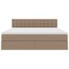 vidaXL Lit avec rangement et LED avec matelas Cappuccino 180 x 200 cm