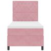 vidaXL Lit &agrave; ressorts avec matelas Rose 100 x 200 cm tissu