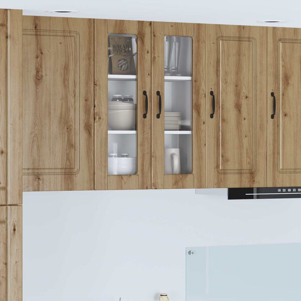 vidaXL Armoire de cuisine avec &eacute;tag&egrave;re Ch&ecirc;ne artisanal 60 x 31 x 80 cm