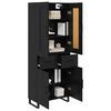 vidaXL Haut Armoire Ch&ecirc;ne noir 69,5 x 34 x 180 cm Bois d'ing&eacute;nierie