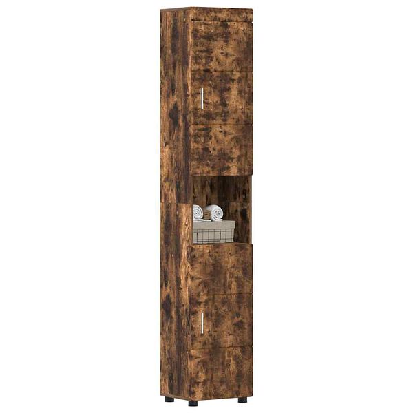 vidaXL Ensemble d'armoire de salle de bain TULUM Ch&ecirc;ne fum&eacute;