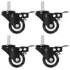 vidaXL Roulettes pivotantes avec freins 8 pcs 50 mm