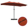 vidaXL Parasol de jardin Terre cuite 385 x 209 x 244 cm Polyester
