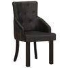 vidaXL Chaises à manger lot de 2 noir cuir de chèvre véritable