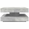 vidaXL Table basse rotative à 360 degrés gris béton 70x70x34,5 cm