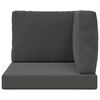 vidaXL Coussin de canap&eacute; d'ext&eacute;rieur 3 pcs Anthracite Polyester
