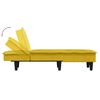 vidaXL Chaise longue jaune velours