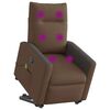vidaXL Fauteuil de massage inclinable Marron Tissu
