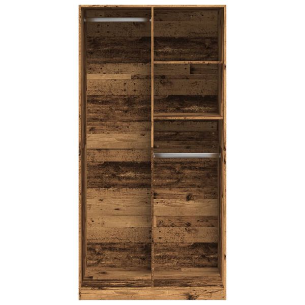 vidaXL Garde-robe vieux bois 100x50x200 cm bois d'ing&eacute;nierie