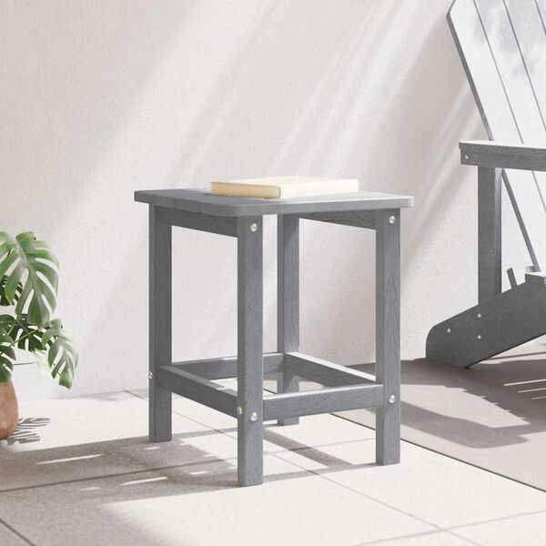 vidaXL Table d'appoint Gris clair 38 x 38 x 46 cm Poly&eacute;thyl&egrave;ne