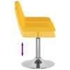 vidaXL Tabouret de bar Jaune moutarde Tissu