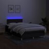 vidaXL Sommier &agrave; lattes de lit avec matelas LED Noir 120x200 cm Tissu