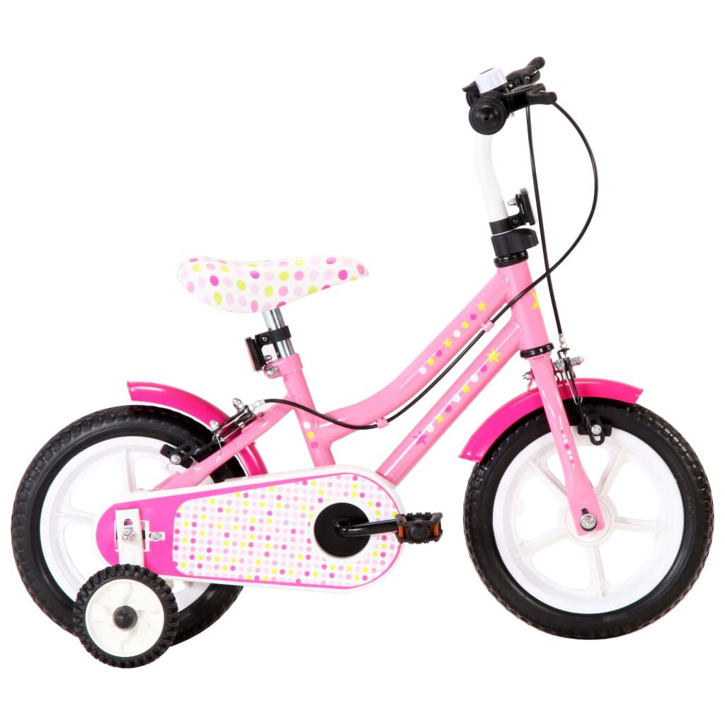 vidaXL V lo pour enfants 12 pouces Blanc et rose vidaXL
