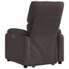 vidaXL Fauteuil inclinable de massage &eacute;lectrique Marron fonc&eacute; Tissu