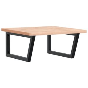 vidaXL &Eacute;tag&egrave;re de vasque murale acier et bois massif de h&ecirc;tre