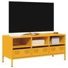vidaXL Meuble TV jaune moutarde 101,5x39x43,5 cm acier lamin&eacute; &agrave; froid