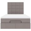vidaXL Cadre de lit ottoman avec matelas taupe 120x200 cm tissu