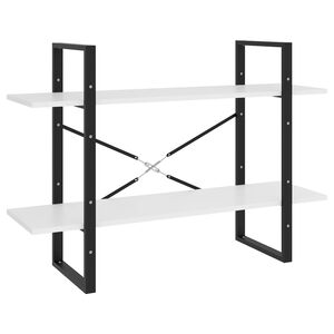 vidaXL Biblioth&egrave;que &agrave; 2 niveaux blanc 100x30x70 cm bois d'ing&eacute;nierie