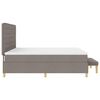 vidaXL Lit &agrave; ressorts avec matelas Taupe 200 x 200 cm tissu