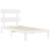 vidaXL Cadre de lit sans matelas blanc bois de pin massif