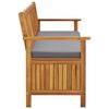vidaXL Banc de rangement de jardin avec coussin 170 cm Bois d'acacia