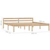 vidaXL Cadre de lit sans matelas bois massif de pin 180x200 cm