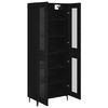 vidaXL Haut Armoire Ch&ecirc;ne noir 69,5 x 34 x 180 cm Bois d'ing&eacute;nierie