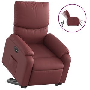vidaXL Fauteuil inclinable &eacute;lectrique rouge bordeaux similicuir