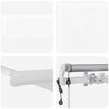 vidaXL Auvent R&eacute;tractable Blanc 350 x 250 cm tissu