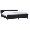 vidaXL Sommier &agrave; lattes de lit avec matelas noir 180x210 cm velours
