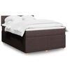 vidaXL Sommier &agrave; lattes de lit avec matelas Marron fonc&eacute; 140x190 cm