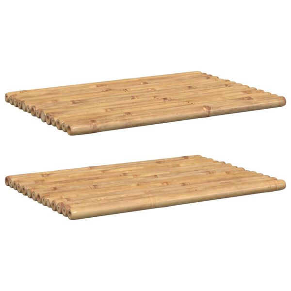 vidaXL Tapis de bain 2 pcs 70x50 cm bambou