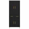 vidaXL Haut Armoire Ch&ecirc;ne noir 69,5 x 34 x 180 cm Bois d'ing&eacute;nierie