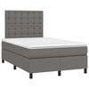 vidaXL Sommier &agrave; lattes de lit avec matelas gris 120x190 cm similicuir