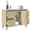 vidaXL Meuble d'&eacute;vier ch&ecirc;ne sonoma 80x33x60 cm bois d'ing&eacute;nierie