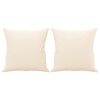 vidaXL Canap&eacute; 2 places et oreillers et coussins Cr&egrave;me 120 cm Velours