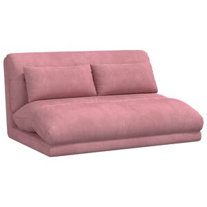 vidaXL Fauteuil de sol Rose 110 x 82 x 55 cm Velours