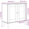 vidaXL Buffet SENJA aspect rotin noir 80x35x80 cm bois massif de pin