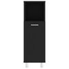 vidaXL Ensemble de meubles de salle de bain 4 pcs Noir Agglom&eacute;r&eacute;
