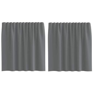 vidaXL Rideaux en voile &agrave; &oelig;illets 2 pcs gris fonc&eacute;